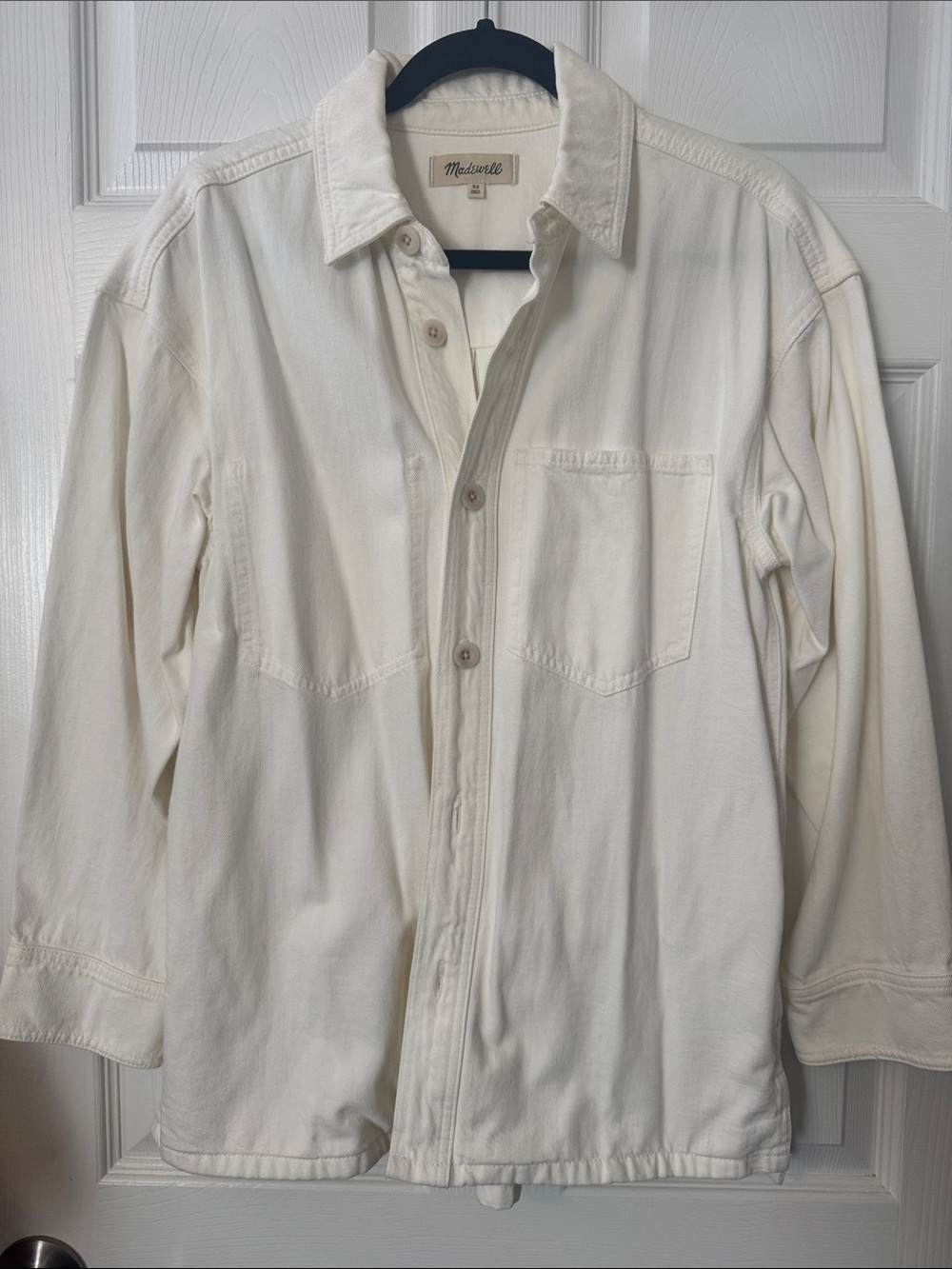Madewell Off-White Button-Front Overshirt